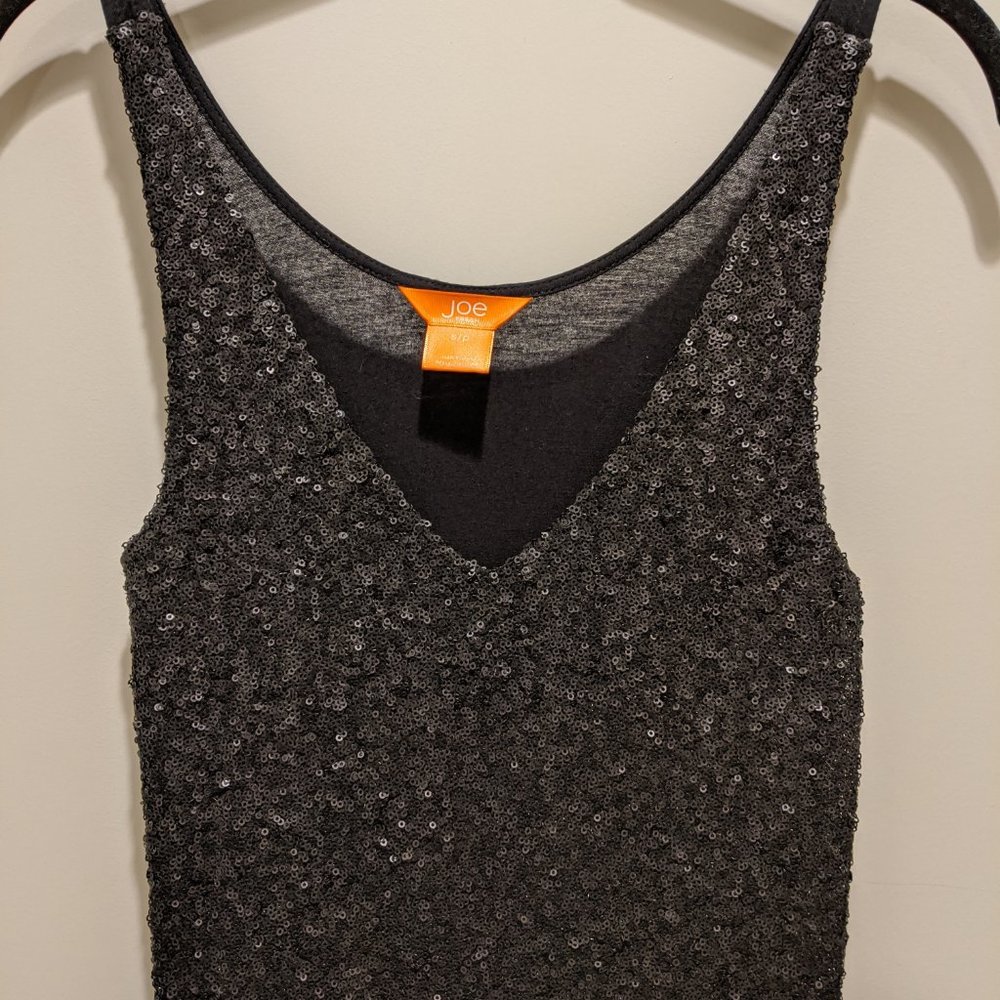 Black Sequin Tank Top